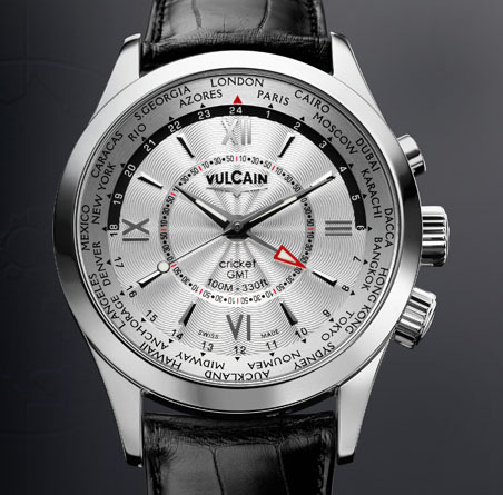 часы Vulcain Aviator GMT - steel