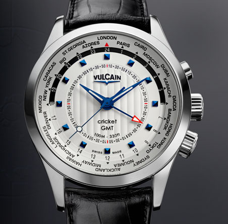часы Vulcain Aviator GMT 2009 - steel