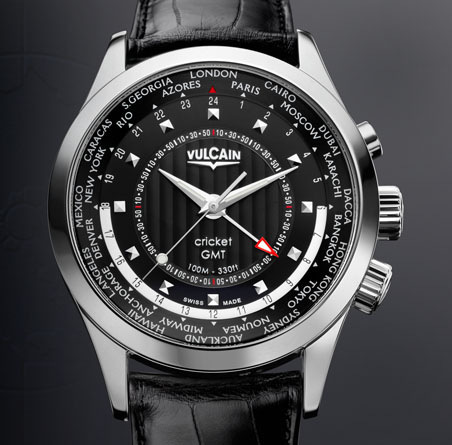 часы Vulcain Aviator GMT 2009 - steel