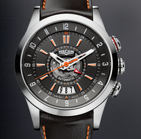 часы Vulcain Revolution Dual Time Automatic Steel