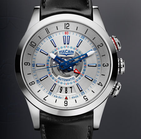 часы Vulcain Revolution Dual Time Automatic Steel