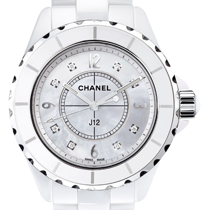 часы Chanel Céramique blanche, cadran nacre blanche