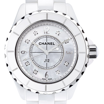  Chanel Céramique blanche, cadran nacre blanche