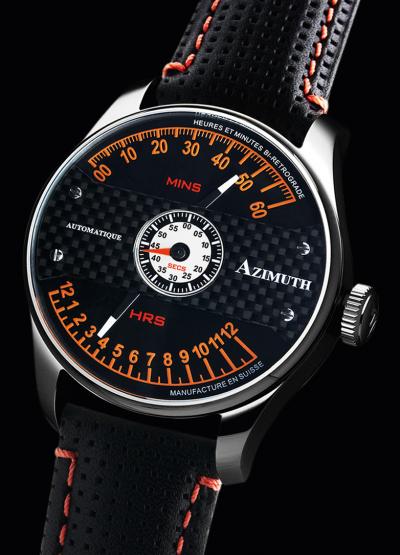  Azimuth Heures et Minutes Bi Retrograde