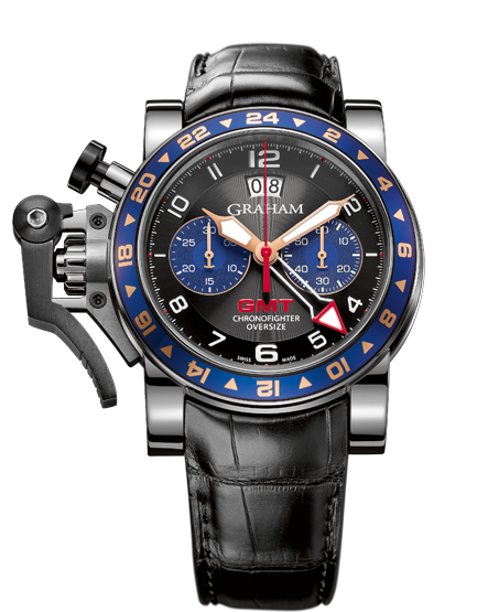 часы Graham CHRONOFIGHTER OVERSIZE GMT BLUE STEEL