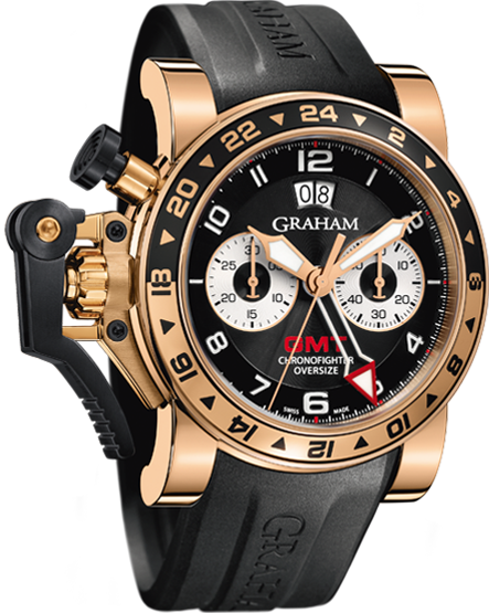 часы Graham CHRONOFIGHTER OVERSIZE GMT BLACK GOLD