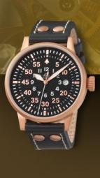 Elegant Pilot Rosegold 42 Type B, quartz