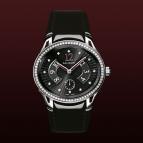 Lady quartz diamonds black dial