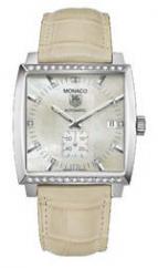 Monaco Automatic (SS-Diamonds / MOP / Leather)