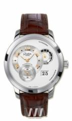 Glashutte Original Panomatycreserve XL (WG / Silver / Leather)