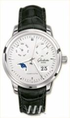 Glashutte Original Senator Calendar (SS / Silver / Leather)