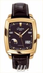 Glashutte Original Senator Karree Perpetual Calendar (RG / Black / Leather)