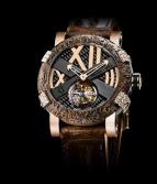 Titanic-DNA  Rusted steel T-oxy IV Tourbillon pink gold white diamonds set paws Ultimate