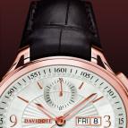  Davidoff Chronograph red gold silvered dial