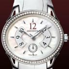  Davidoff Lady quartz diamonds white mother of pearl dial