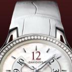 часы Davidoff Lady quartz diamonds white mother of pearl dial