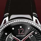 часы Davidoff Lady quartz diamonds black dial