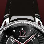  Davidoff Lady quartz diamonds black dial