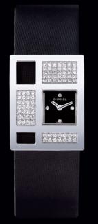 часы Chanel Or blanc 18 carats / Cadran noir 4 diamants