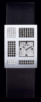 часы Chanel Or blanc 18 carats / Cadran pavé diam 4 diam. noirs
