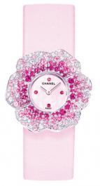 часы Chanel Or blanc 18 carats / Pétales pavés diam & saphirs roses