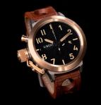 часы U-Boat Flightdeck Titanium Gold Bezel