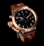 часы U-Boat Flightdeck Titanium Gold Bezel