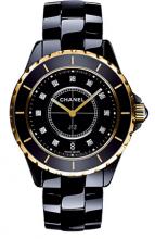 часы Chanel Céramique noire, or rose / cadran 11 index diamants