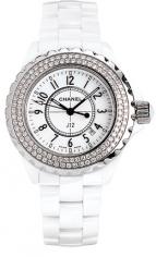  Chanel J12 Céramique blanche sertie diamants