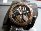 часы Romain Jerome Titanic-DNA  Rusted steel T-oxy IV Tourbillon pink gold white diamonds set paws Ultimate